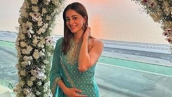 <div class="paragraphs"><p>Panday shared pictures from her cousin's wedding festivities where she wore a sea blue salwar suit which originally belonged to her mother Bhavana Pandey.</p></div>