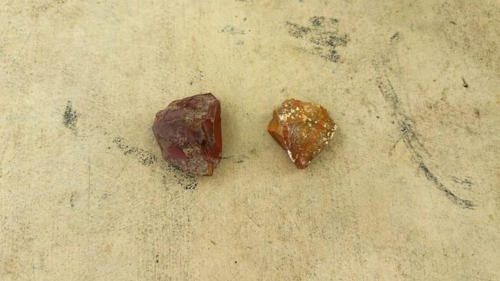 <div class="paragraphs"><p>Jasper and chert stones unearthed from an archaeological site in Vembakkottai in Virudhunagar district of Tamil Nadu.</p></div>