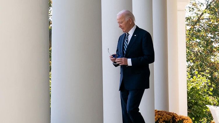 <div class="paragraphs"><p>US President Joe Biden walks to deliver remarks on the 2024 election results and the upcoming presidential transition of power, in the Rose Garden of the White House in Washington, US, November 7, 2024.</p></div>