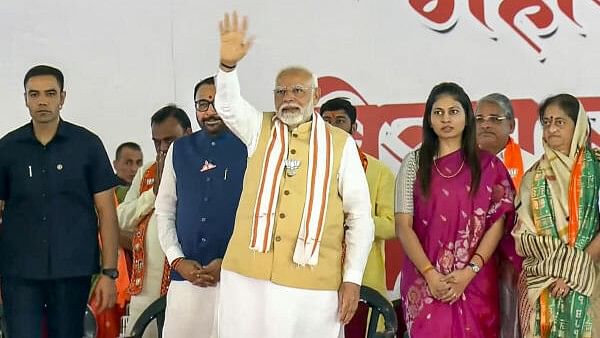 <div class="paragraphs"><p>Prime Minister Narendra Modi during a public meeting ahead of the Maharashtra Assembly elections, in Dhule.</p></div>