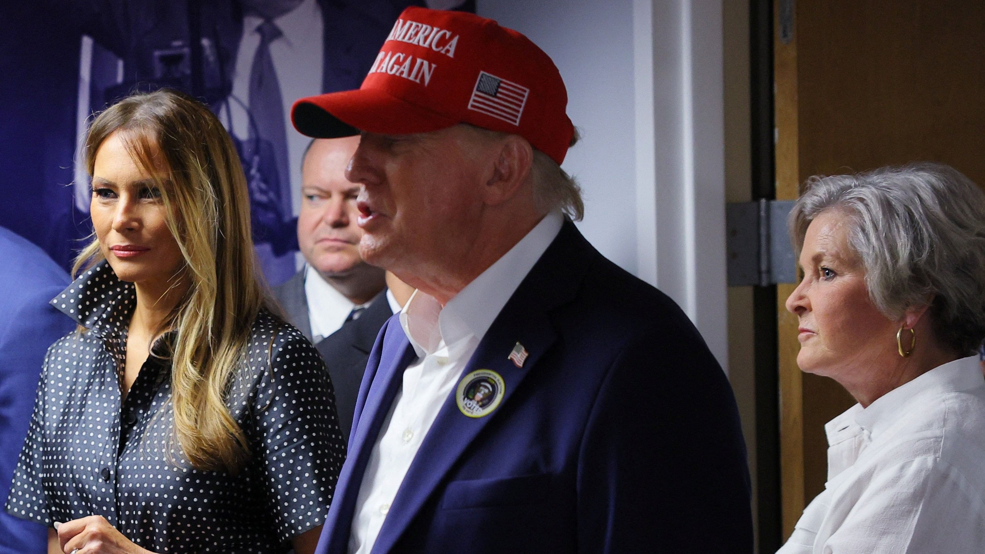 <div class="paragraphs"><p>Senior advisor Susie Wiles listens as Republican presidential nominee former U.S. President Donald Trump, accompanied by his wife Melania, thanks campaign workers at his campaign headquarters on Election Day, in West Palm Beach, Florida, US, November 5, 2024. </p></div>