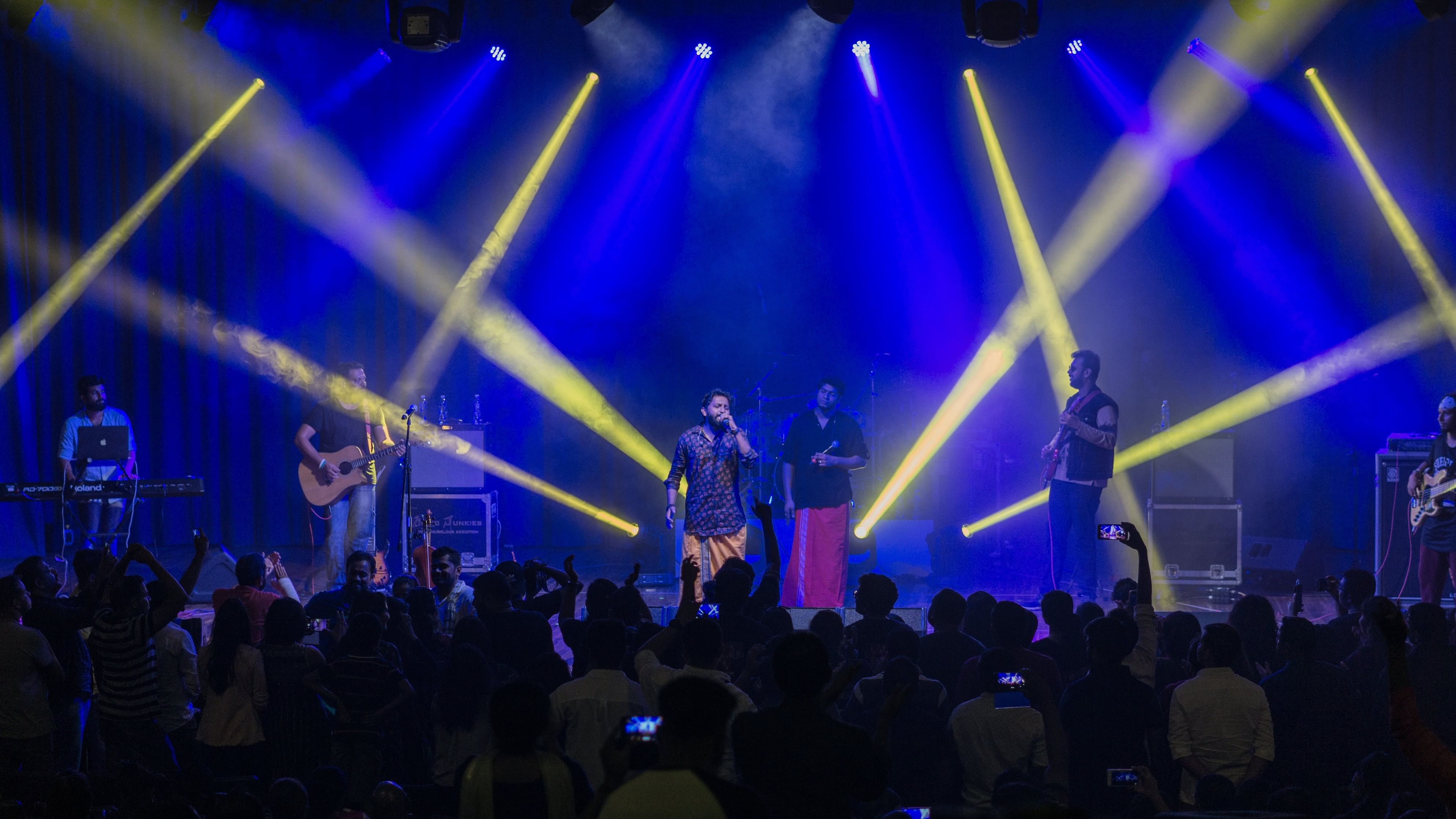 Thaikkudam Bridge at a previous performance.