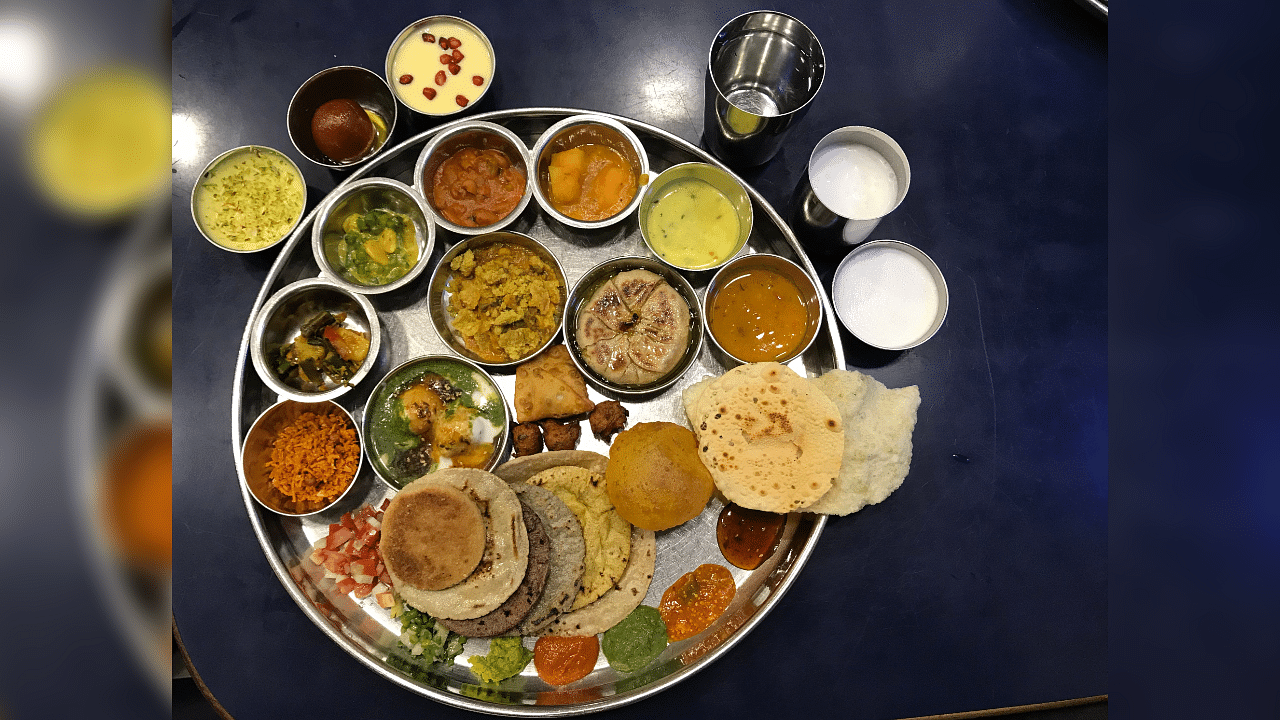 <div class="paragraphs"><p>Gujarati thali at Shree Thaker Bhojanalay, Mumbai.</p></div>