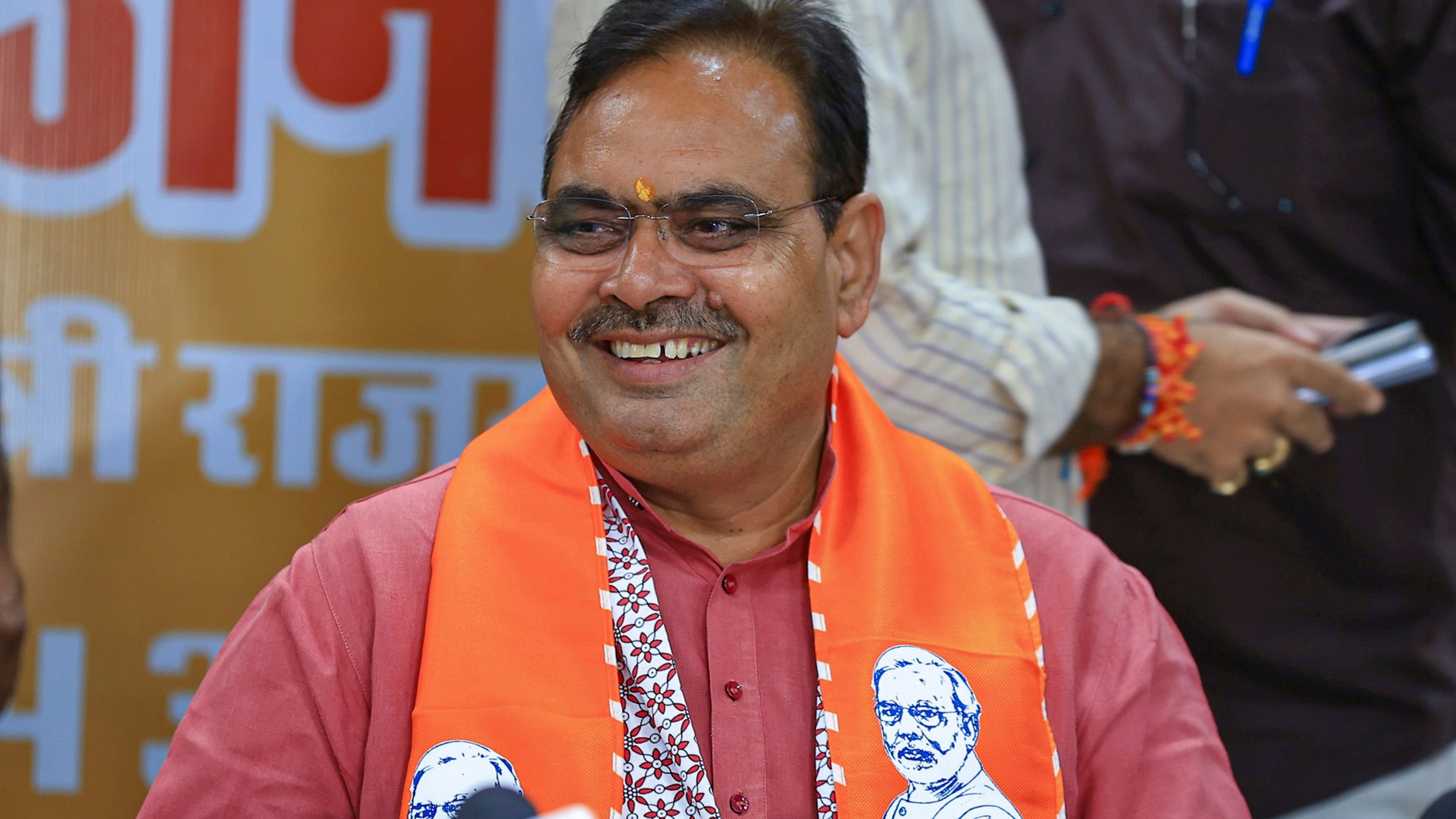 <div class="paragraphs"><p>Rajasthan Chief Minister Bhajan Lal Sharma during a press conference, in Jaipur, Saturday, Aug. 24, 2024. </p></div>