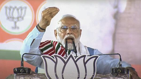 <div class="paragraphs"><p>Prime Minister Narendra Modi addresses a public meeting ahead of Jharkhand Assembly elections, in Gumla district, Jharkhand, Sunday, Nov. 10, 2024. </p></div>