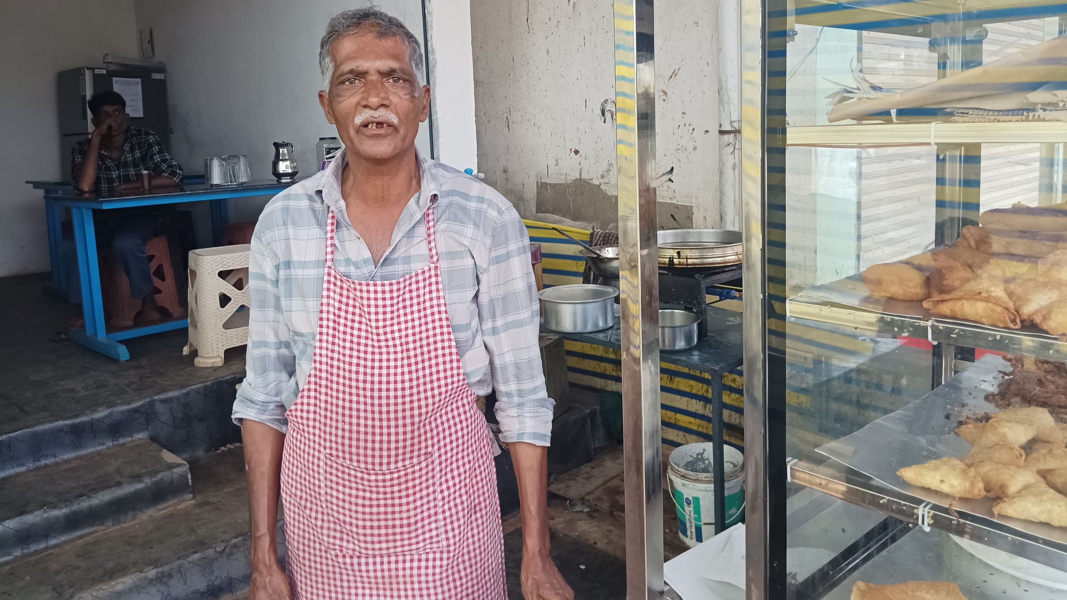 <div class="paragraphs"><p>Basheer at his tea shop at recently opened tea shop at Chooralmala</p></div>