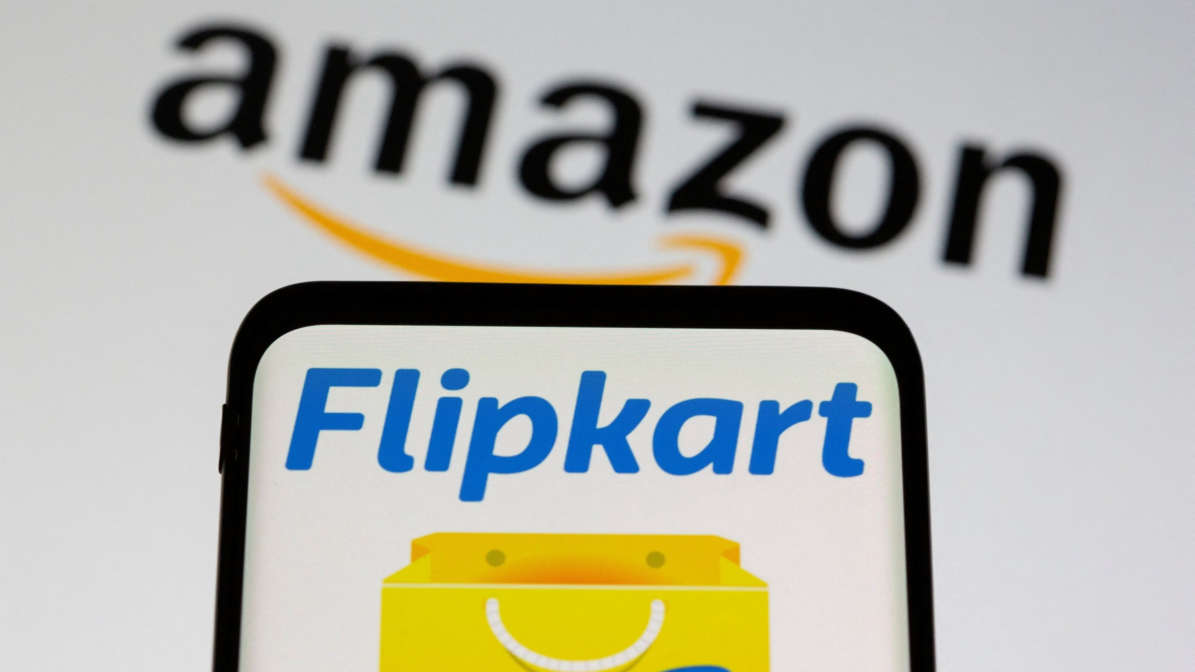 <div class="paragraphs"><p>The logos of Amazon and Flipkart.</p></div>