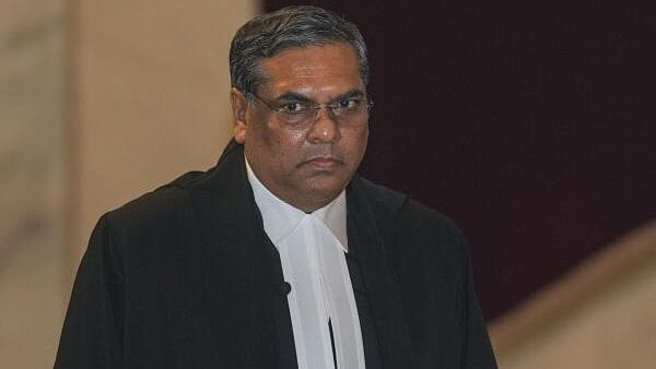 <div class="paragraphs"><p>Justice Sanjiv Khanna after he was sworn-in as the 51st Chief Justice of India during a ceremony at the Rashtrapati Bhavan, in New Delhi, Monday.</p></div>