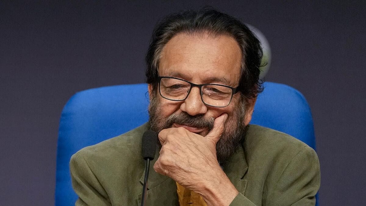 <div class="paragraphs"><p>Shekhar Kapur gestures during a a press conference in New Delhi on Monday.&nbsp;</p></div>