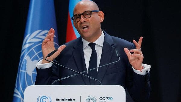 <div class="paragraphs"><p>Simon Stiell, Executive Secretary of UNFCCC, speaks at the United Nations climate change conference COP29 opening in Baku, Azerbaijan November 11, 2024. </p></div>