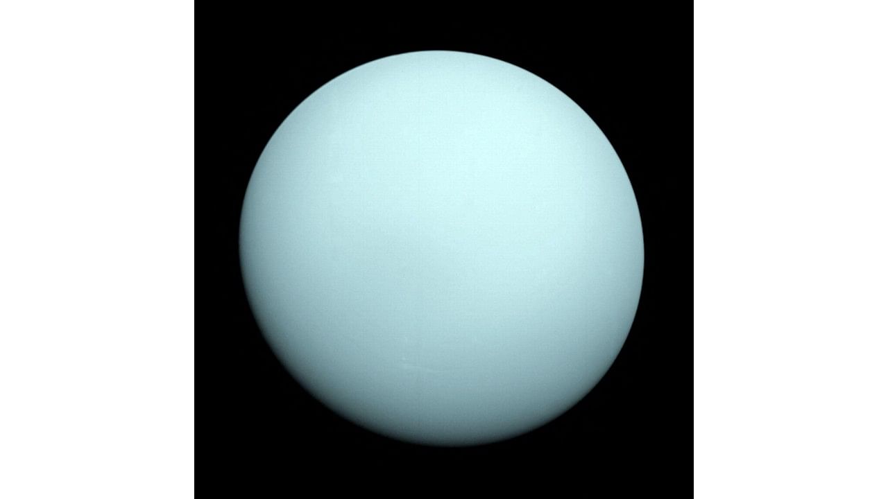 <div class="paragraphs"><p>An image of the planet Uranus taken by the NASA spacecraft Voyager 2 in 1986.</p></div>