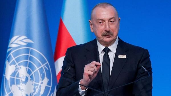 <div class="paragraphs"><p>President of Azerbaijan Ilham Aliyev speaks at the Opening Ceremony of the United Nations climate change conference COP29 in Baku, Azerbaijan.&nbsp;</p></div>