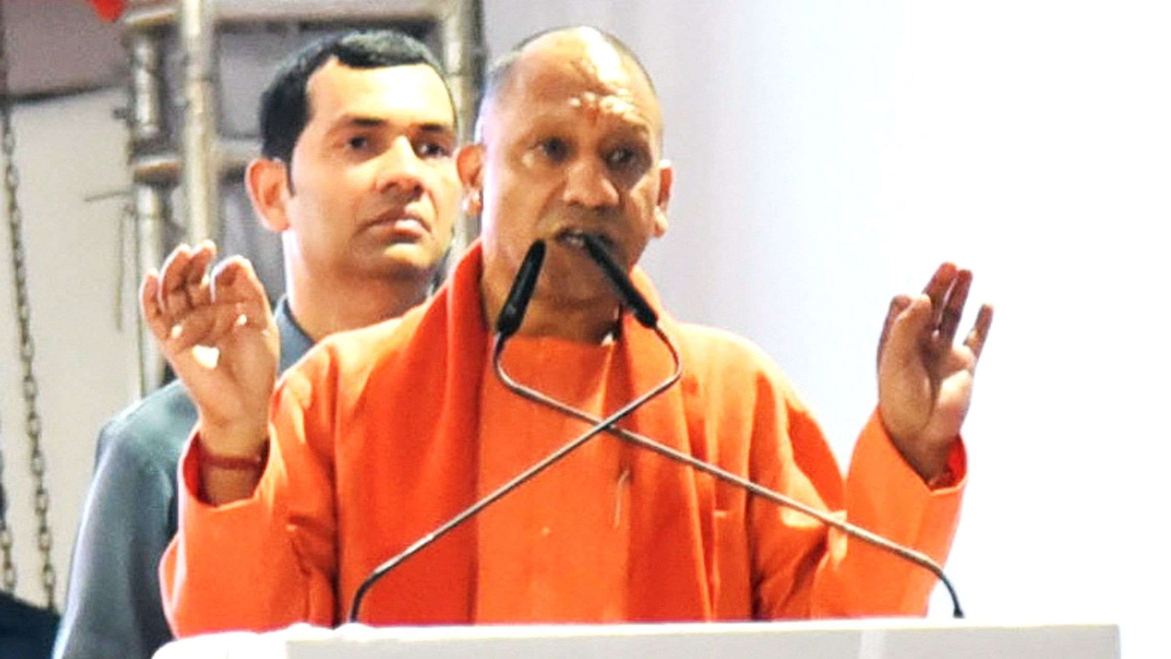 <div class="paragraphs"><p>Uttar Pradesh Chief Minister Yogi Adityanath addresses during a public meeting ahead of the Maharashtra Assembly polls, in Nagpur, Tuesday, Nov. 12, 2024. </p></div>