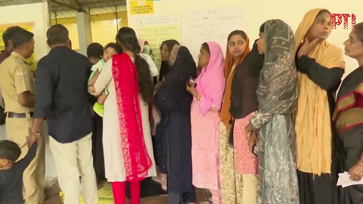 <div class="paragraphs"><p>Wayanad voters queueing to vote.</p></div>