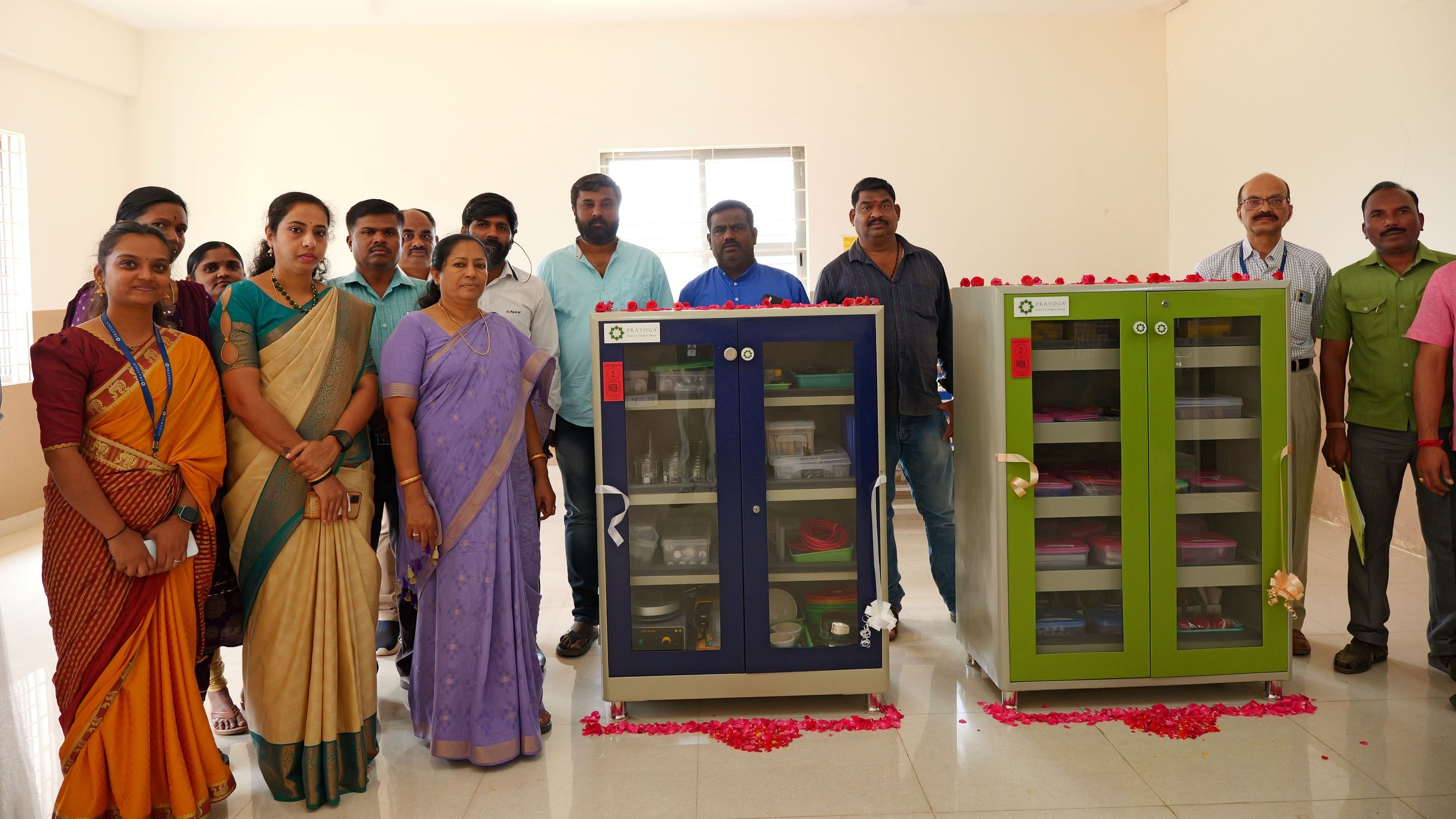 <div class="paragraphs"><p>Prayoga Team with government officials and representatives from Ajax Engineering at the inauguration of the lab station. </p></div>