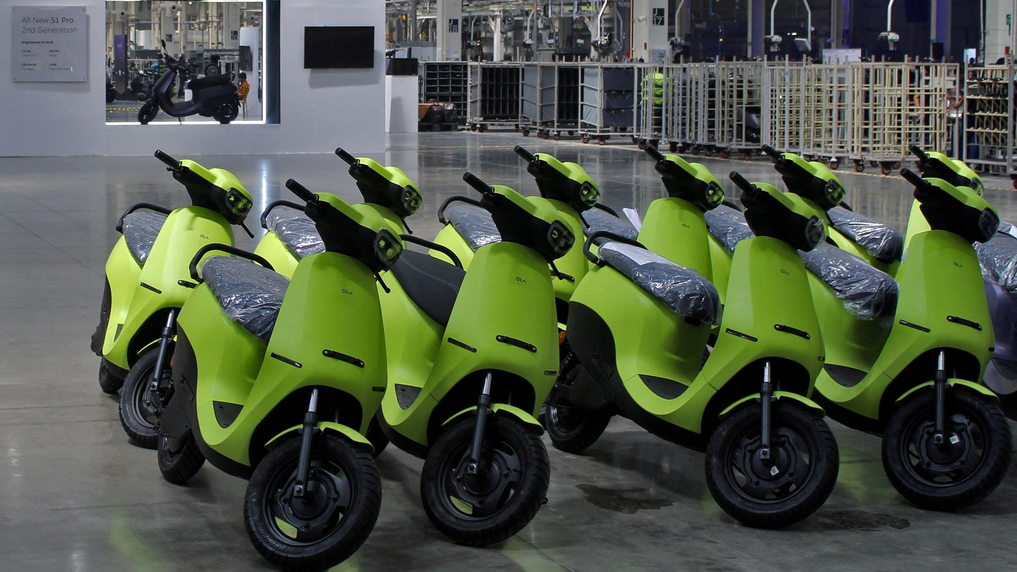 <div class="paragraphs"><p>Ola Electric's S1 Air e-scooters are pictured inside its manufacturing facility in Pochampalli in the southern state of Tamil Nadu.&nbsp;</p></div>