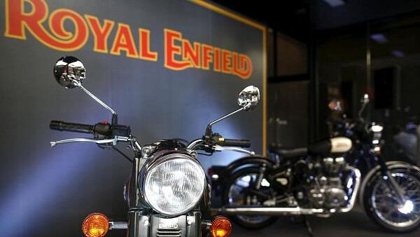 <div class="paragraphs"><p>Royal Enfield motorcycles are displayed at Royal Enfield's flagship shore in Bangkok, Thailand.</p></div>