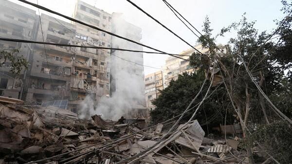 <div class="paragraphs"><p>A view shows a damaged site, in the aftermath of Israeli strikes on Beirut's southern suburbs, amid the ongoing hostilities between Hezbollah and Israeli forces, Lebanon, November 14,</p></div>