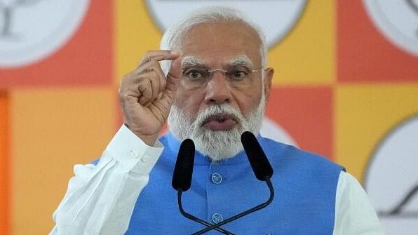 <div class="paragraphs"><p>Prime Minister Narendra Modi during a public meeting in Mumbai, Thursday.</p></div>