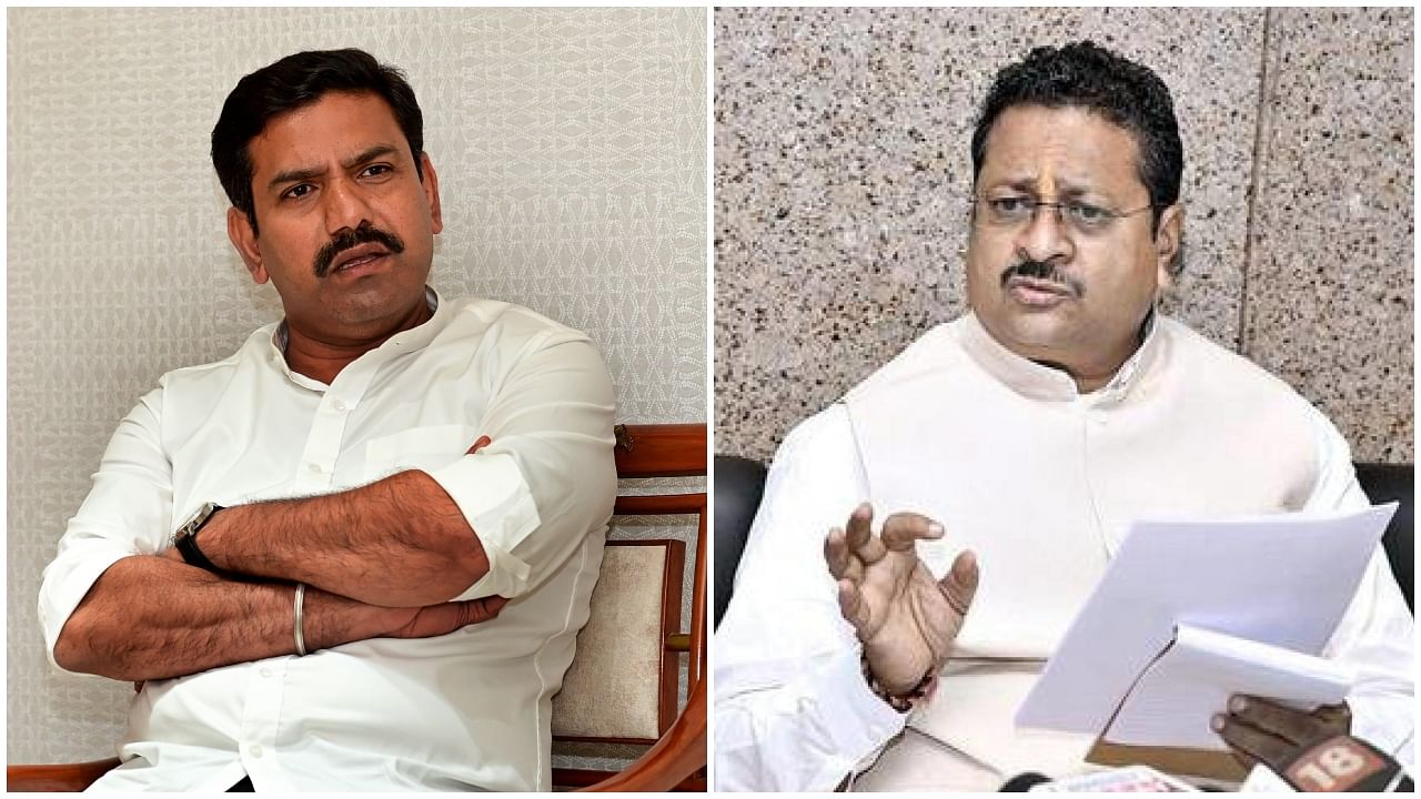 <div class="paragraphs"><p>Karnataka BJP president BY Vijayendra (L); Rival camp led by lawmaker Basanagouda Patil Yatnal</p></div>