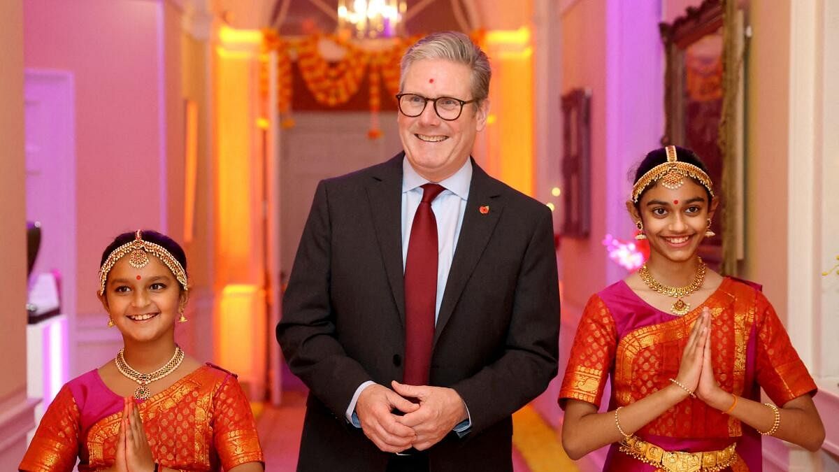 <div class="paragraphs"><p>Britain's Prime Minister Keir Starmer hosts a reception to celebrate Diwali in London.</p></div>