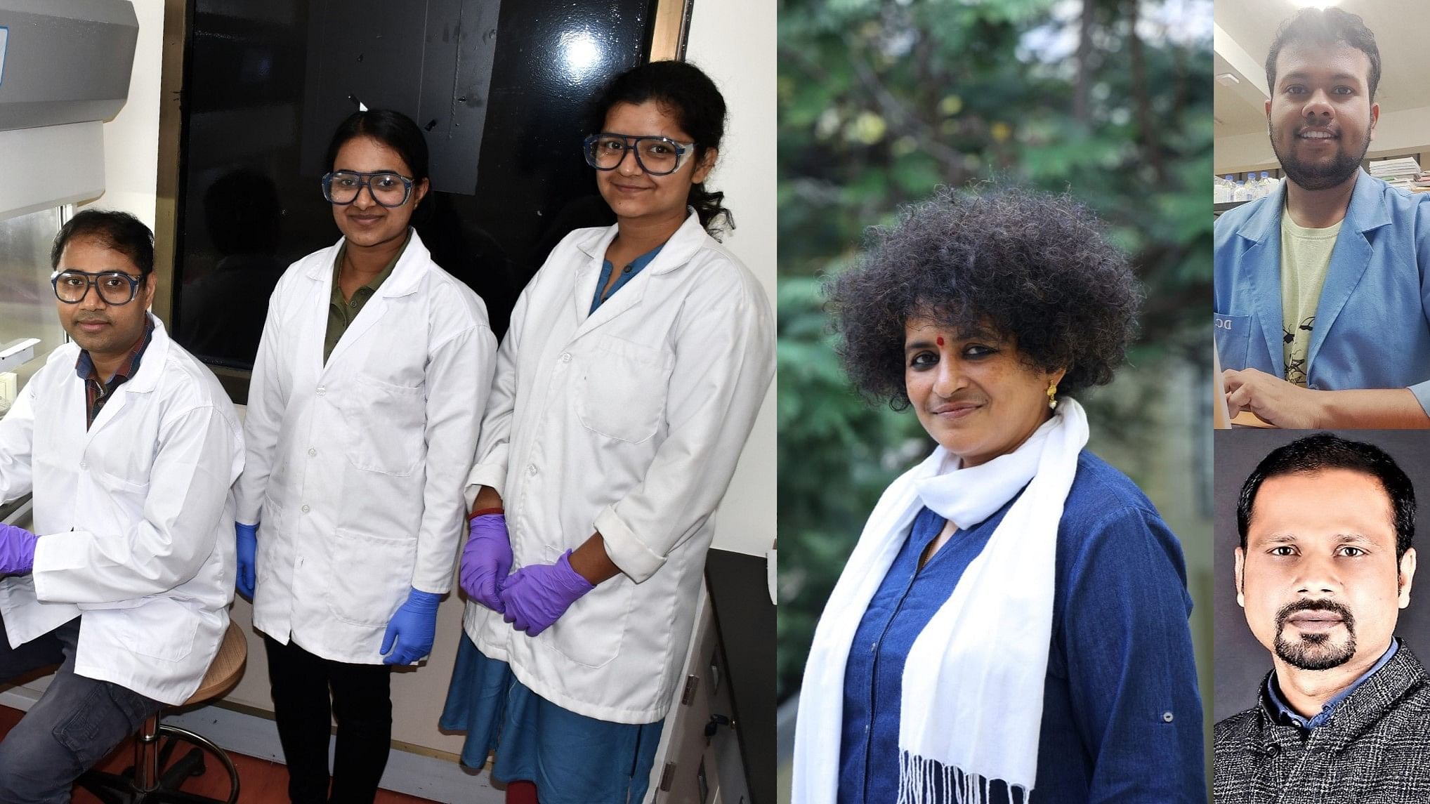 <div class="paragraphs"><p>The research team (from left to right): Debasis Das, Reshma Ramakrishnan, Kirti Parmar, Dipshikha Chakravortty, Abhilash V Nair, and Raju S Rajmani. </p></div>