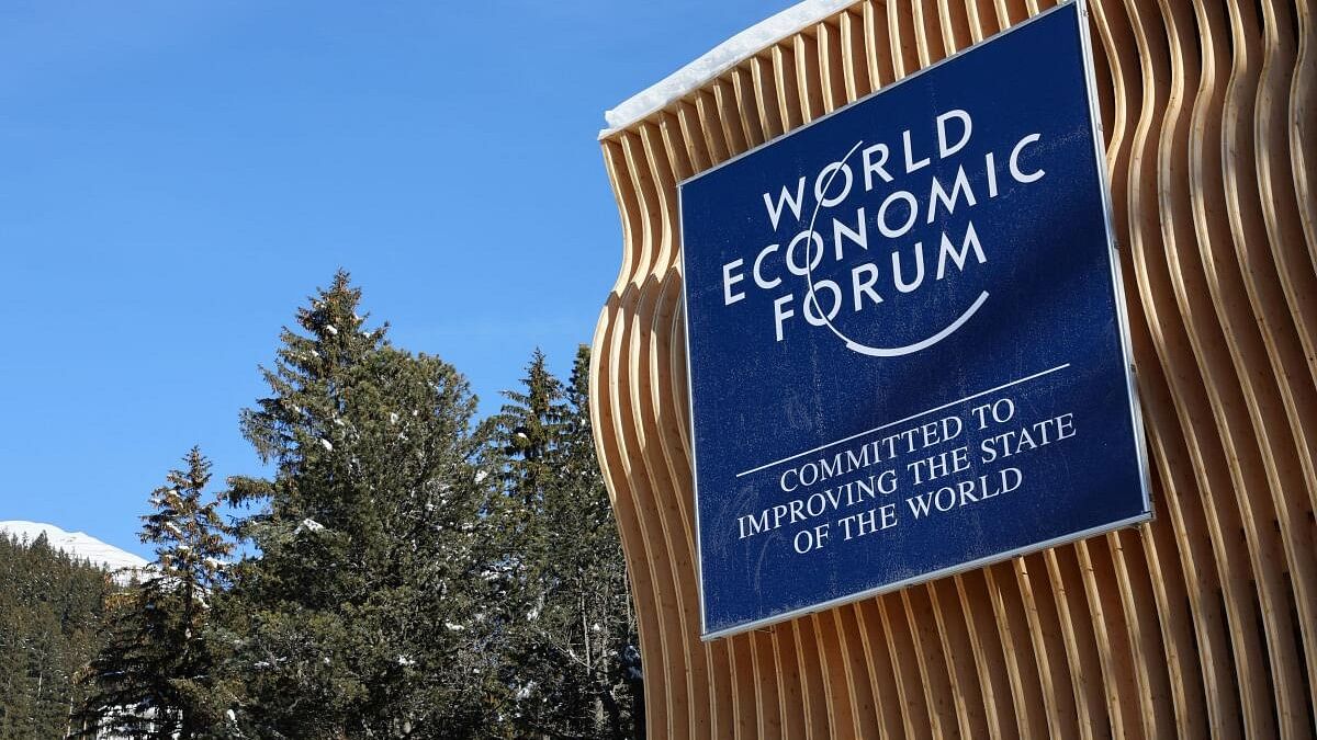 <div class="paragraphs"><p>A view shows the logo of the World Economic Forum (WEF).</p></div>