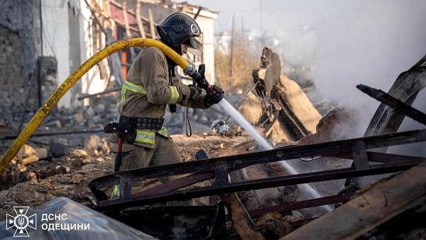 <div class="paragraphs"><p>A firefighter works at the site of a residential area damaged by a Russian missile strike, amid Russia's attack on Ukraine, in Odesa, Ukraine November 17, 2024. Press service of the State Emergency Service of Ukraine in Odesa region</p></div>