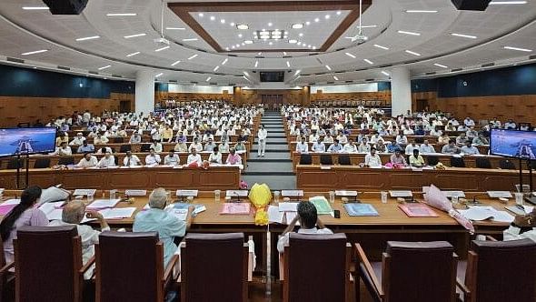 <div class="paragraphs"><p>District level officials during the first quarterly KDP meeting held at Suvarna Vidhan Soudha in Belagavi.</p></div>