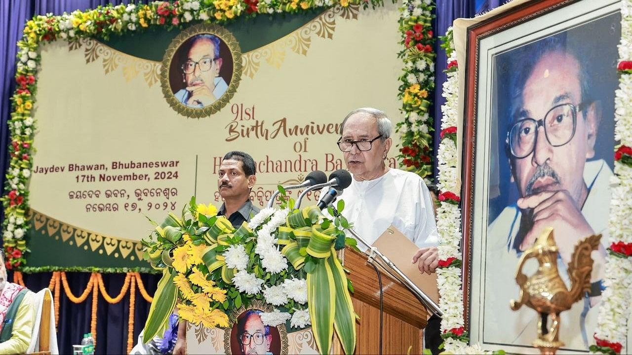 <div class="paragraphs"><p>Former Odisha CM, Odisha Assembly Leaded of Opposition&nbsp; and BJD chief&nbsp;Naveen Patnaik addressing a function on the occasion of the 91st birth anniversary of former Odisha minister Harischandra Baxipatra.</p></div>