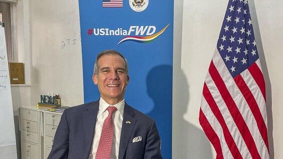 <div class="paragraphs"><p>US Ambassador Eric Garcetti during an interview with PTI at the American Center, in New Delhi, Monday.&nbsp;</p></div>