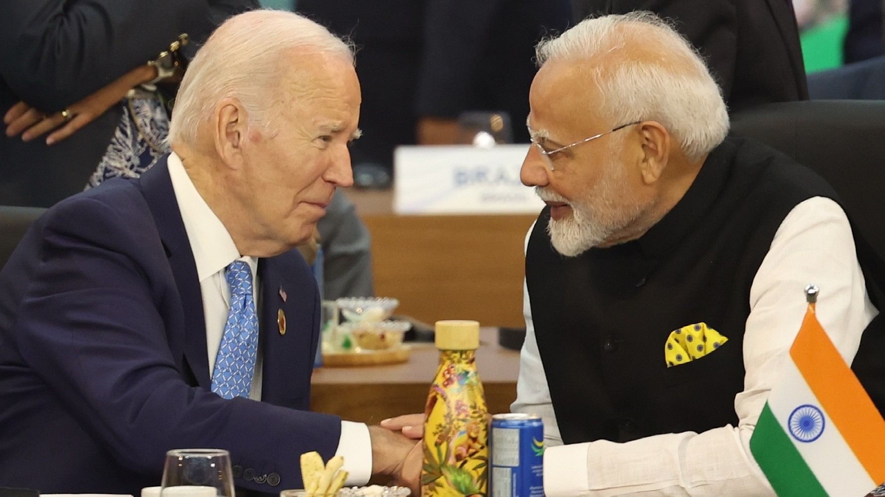 <div class="paragraphs"><p>PM Modi seen here with US president Joe Biden on the sidelines of the G20 Summit</p></div>