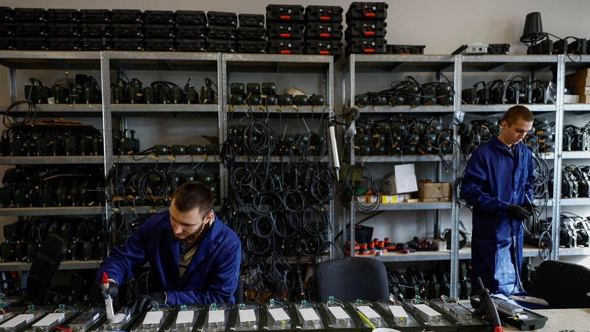 <div class="paragraphs"><p>Employees work at a production facility of a Ukrainian producer of jammers and radio electronic warfare in an undisclosed location in Ukraine.</p></div>