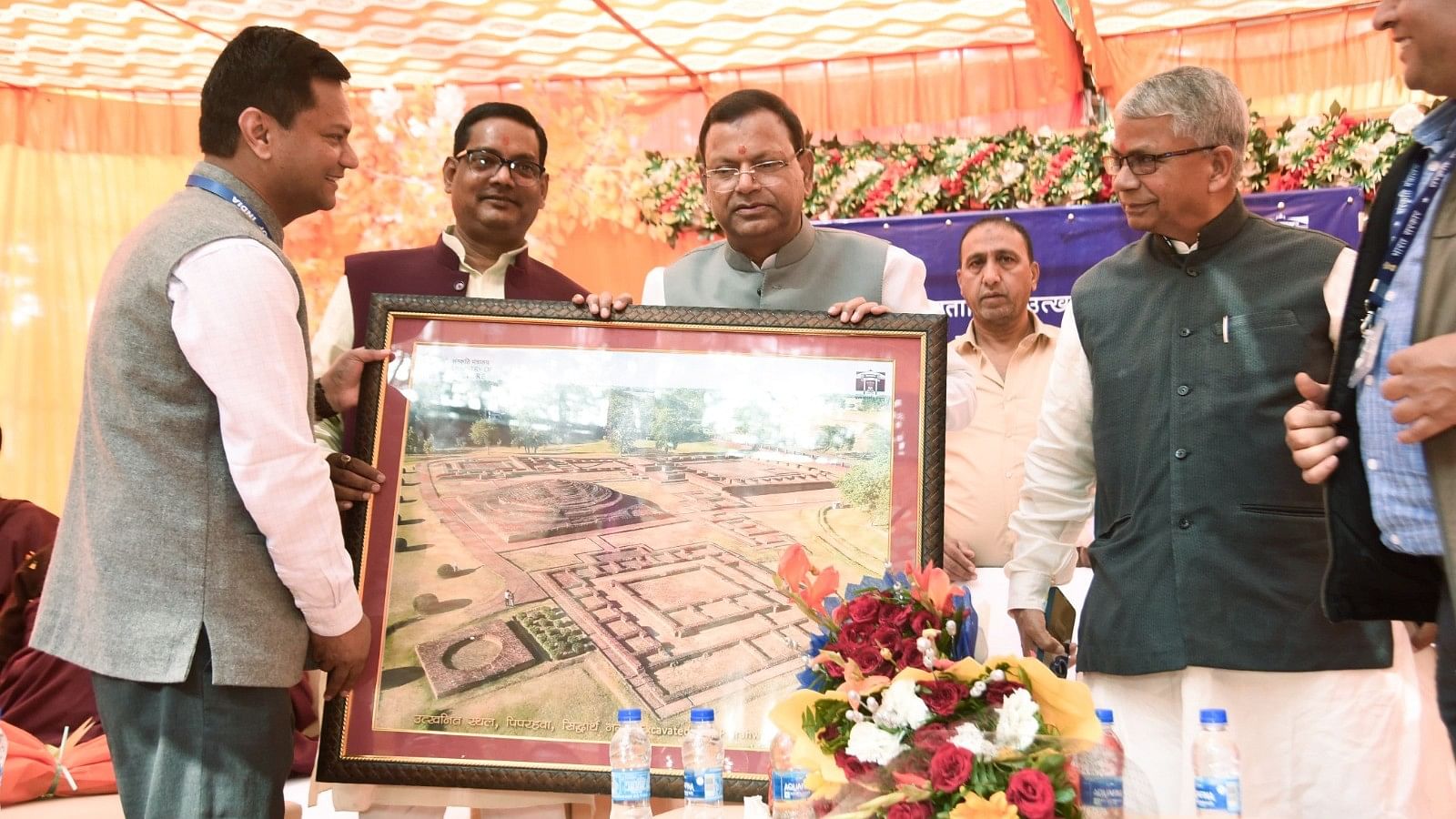 <div class="paragraphs"><p>Union Minister of State for Finance Pankaj Chaudhary opens&nbsp;archaeological excavation at Ramgram in Maharajganj district on Monday</p></div>