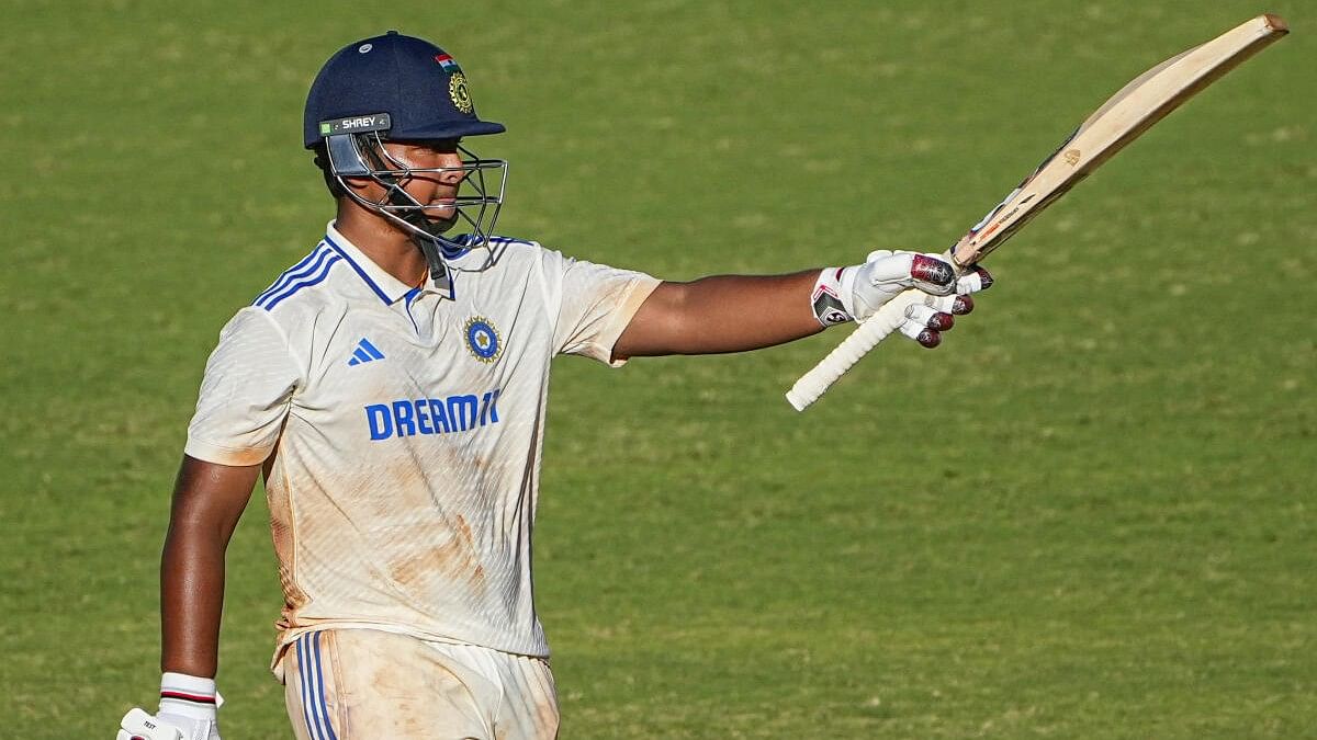 <div class="paragraphs"><p> India's Vaibhav Suryavanshi celebrates his half century during the first day of the 1st unofficial test cricket match between India U-19 and Australia U-19, at the MA Chidambaram Stadium in Chennai.</p></div>