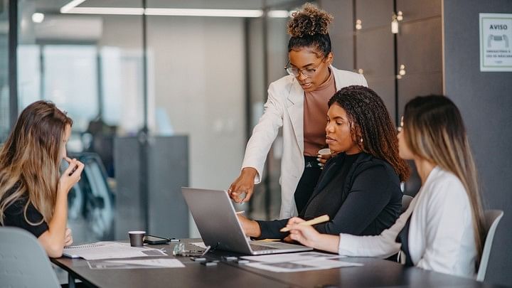 <div class="paragraphs"><p>Representative image of women working along with a women entrepreneur.</p></div>