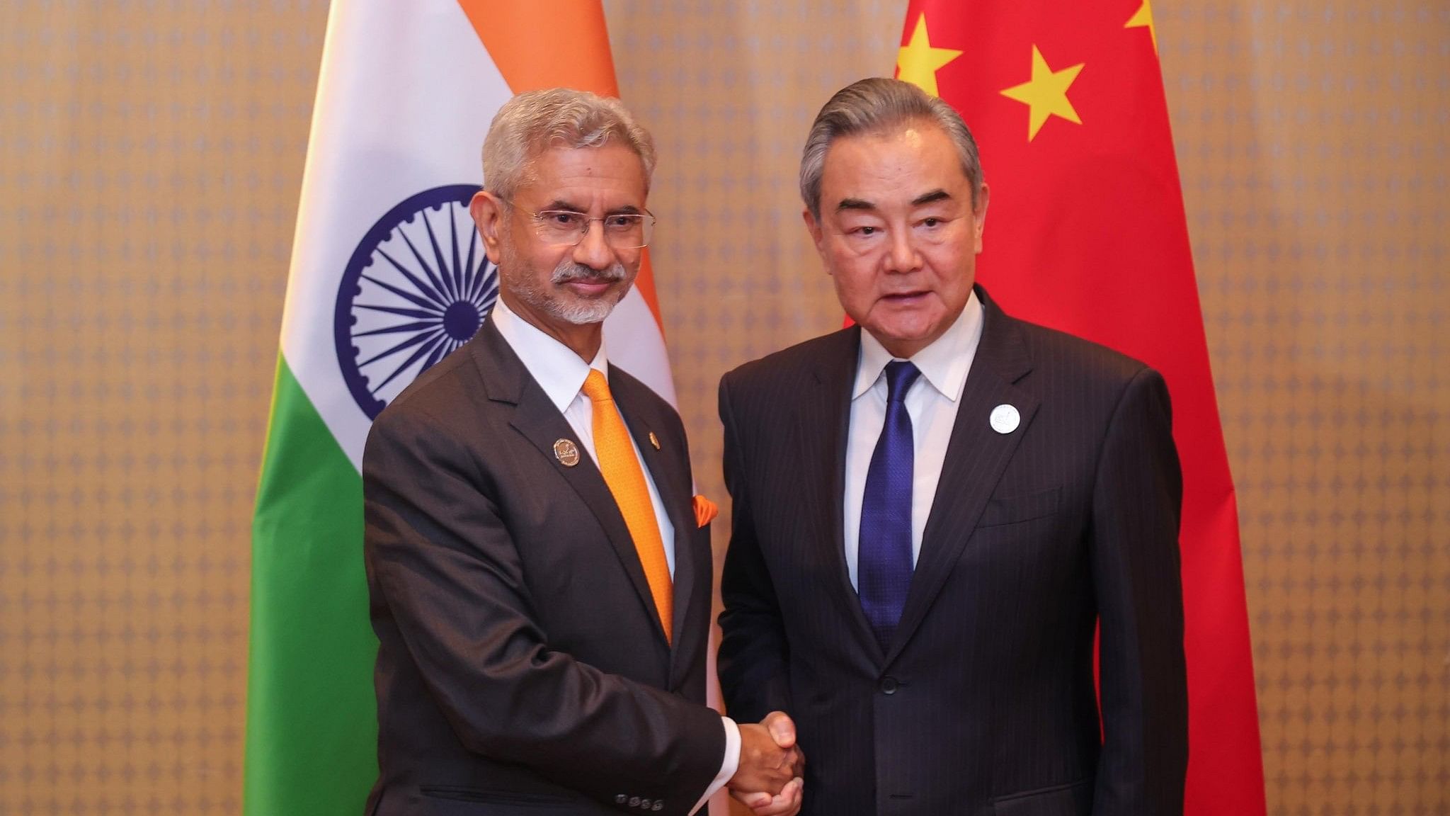 <div class="paragraphs"><p>Chinese Foreign Minister Wang Yi (R) with&nbsp;External Affairs Minister S Jaishankar.&nbsp;</p></div>