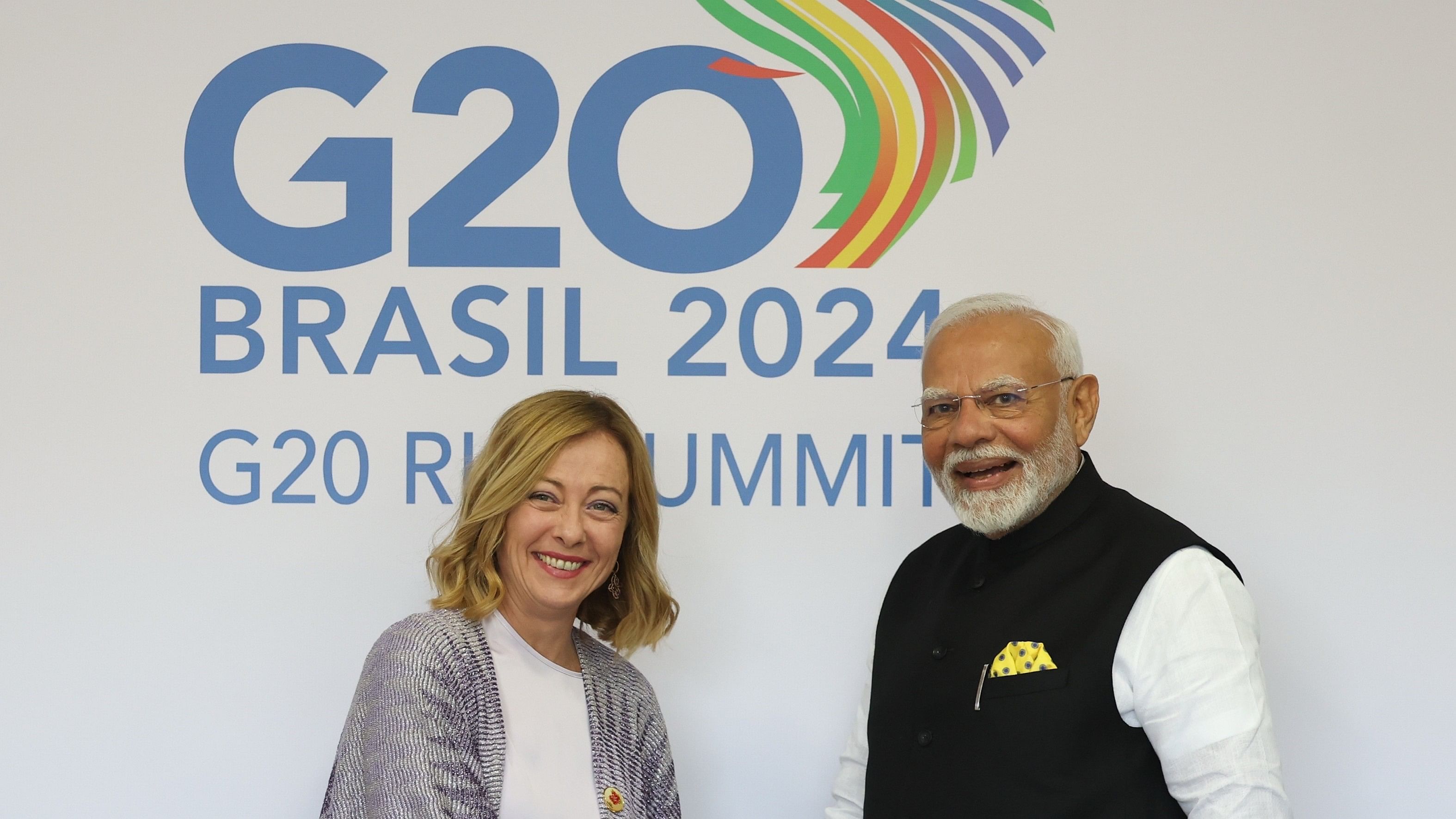 <div class="paragraphs"><p>In the talks held on the sidelines of the G20 summit on late Monday, Modi and Meloni also resolved to work together on multilateral and global platforms for upholding shared values of democracy, rule of law and sustainable development, according to the Ministry of External Affairs (MEA).</p></div>