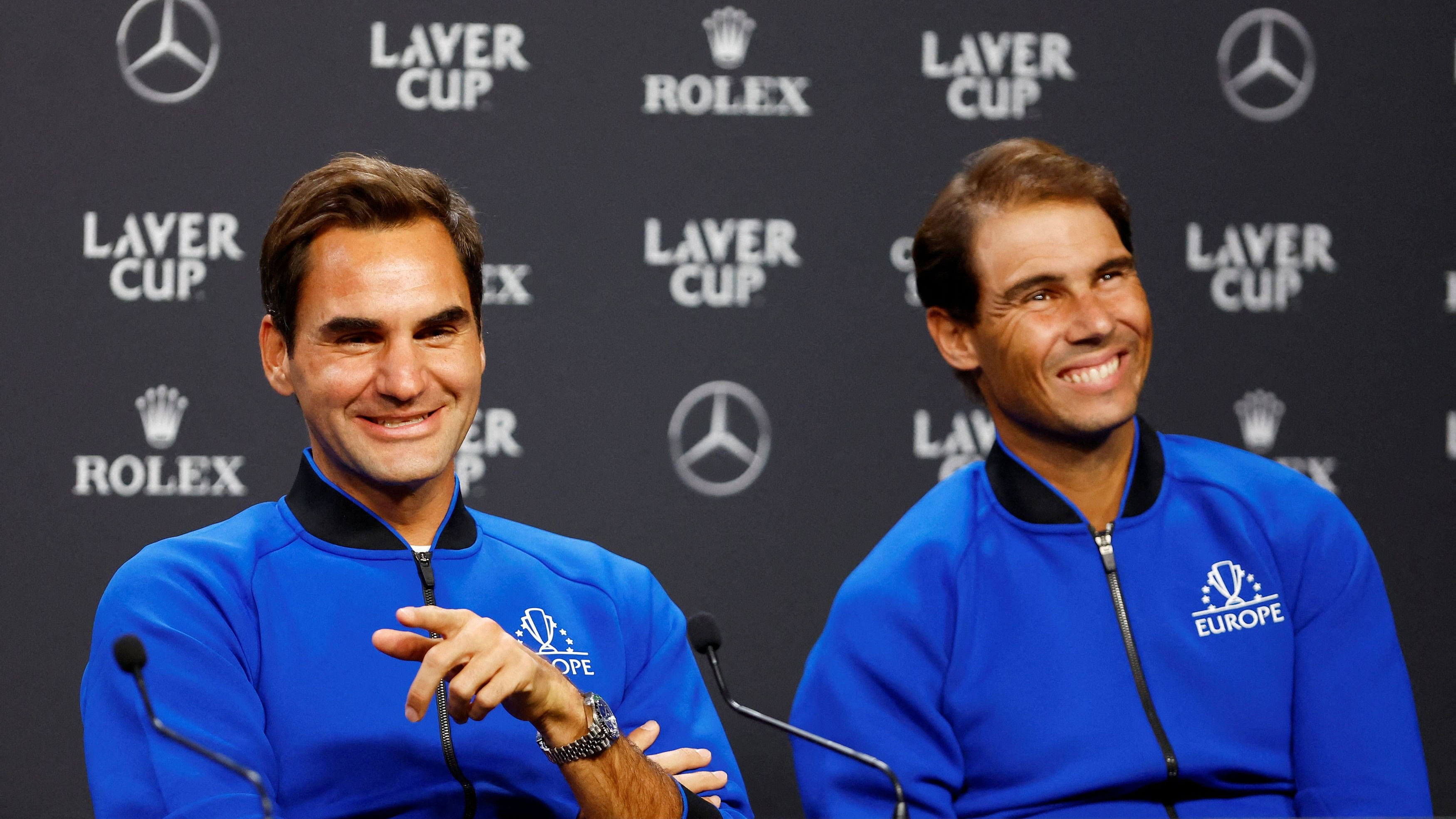 <div class="paragraphs"><p> Roger Federer (left) and Rafael Nadal.</p></div>