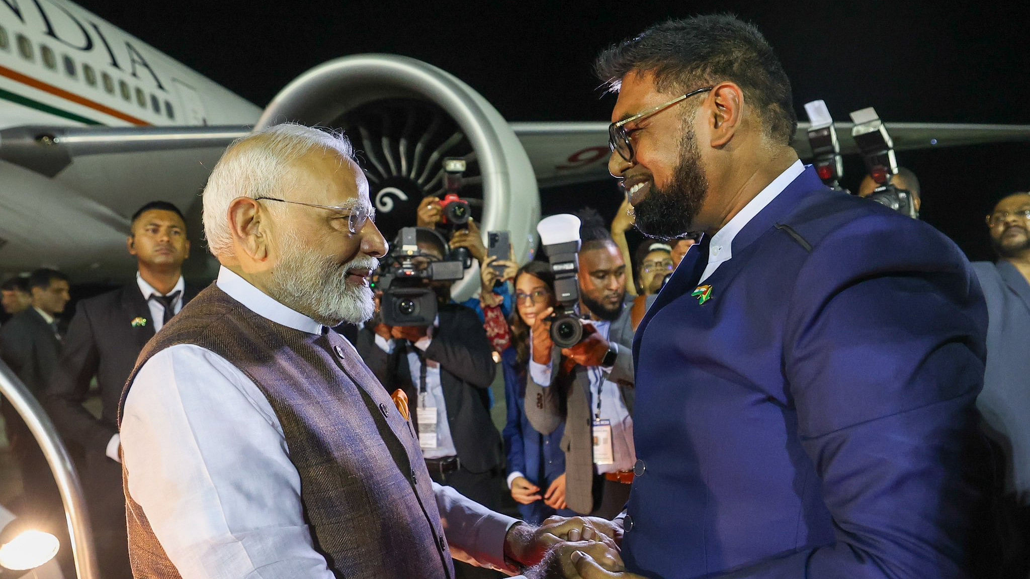 <div class="paragraphs"><p>PM Modi and President Mohamed Irfaan Ali</p></div><div class="paragraphs"></div>