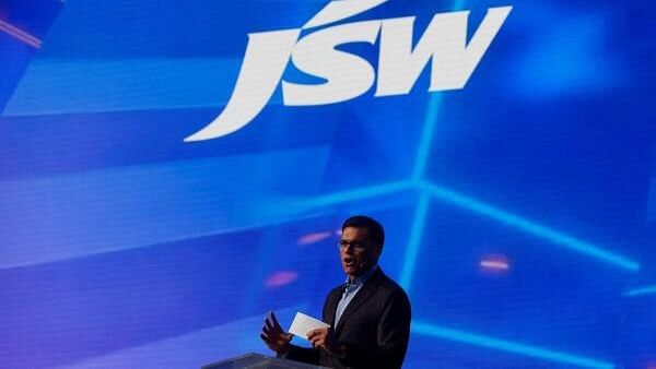 <div class="paragraphs"><p>Sajjan Jindal, Managing Director of JSW Steel, speaks during a press conference in Mumbai.</p></div>