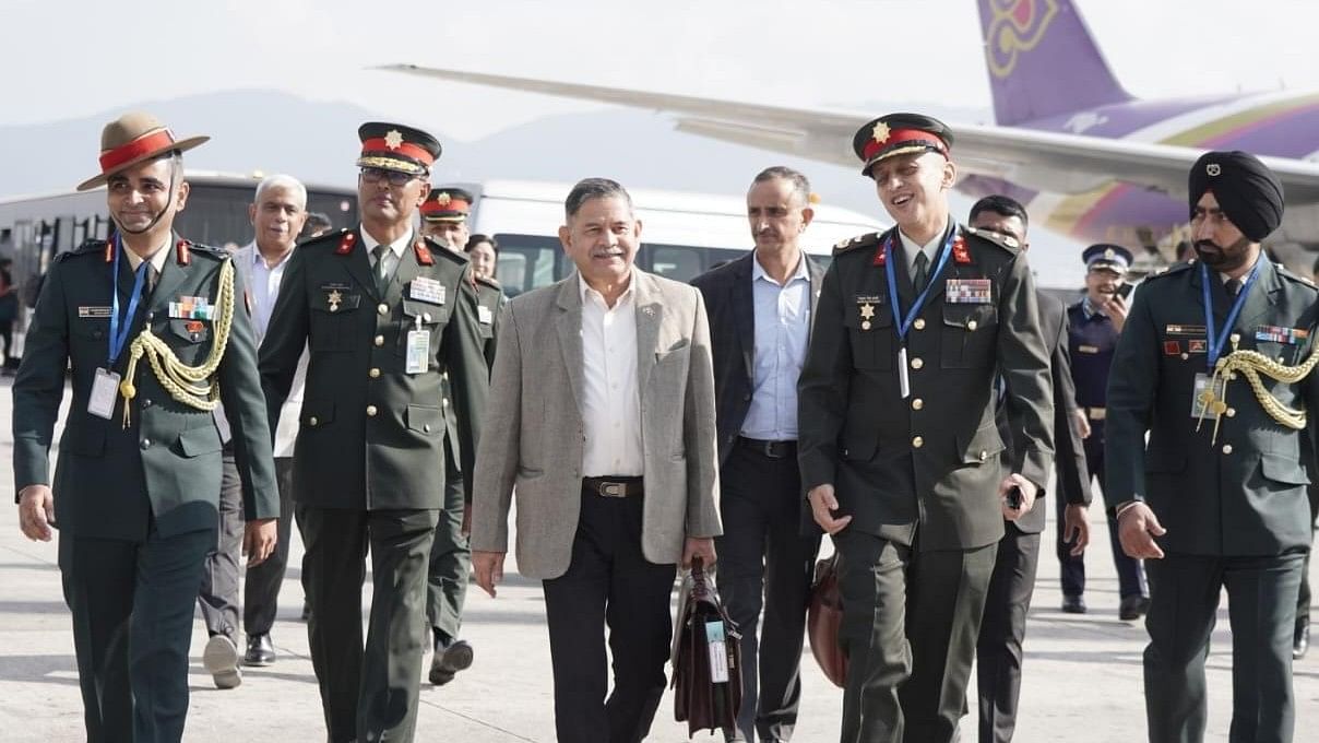 <div class="paragraphs"><p>To honour the singular tradition of conferment of honorary General rank of Nepali Army, COAS, IA Gen Upendra Dwivedi, PVSM, AVSM arrived at Kathmandu for a five-day visit.</p></div>