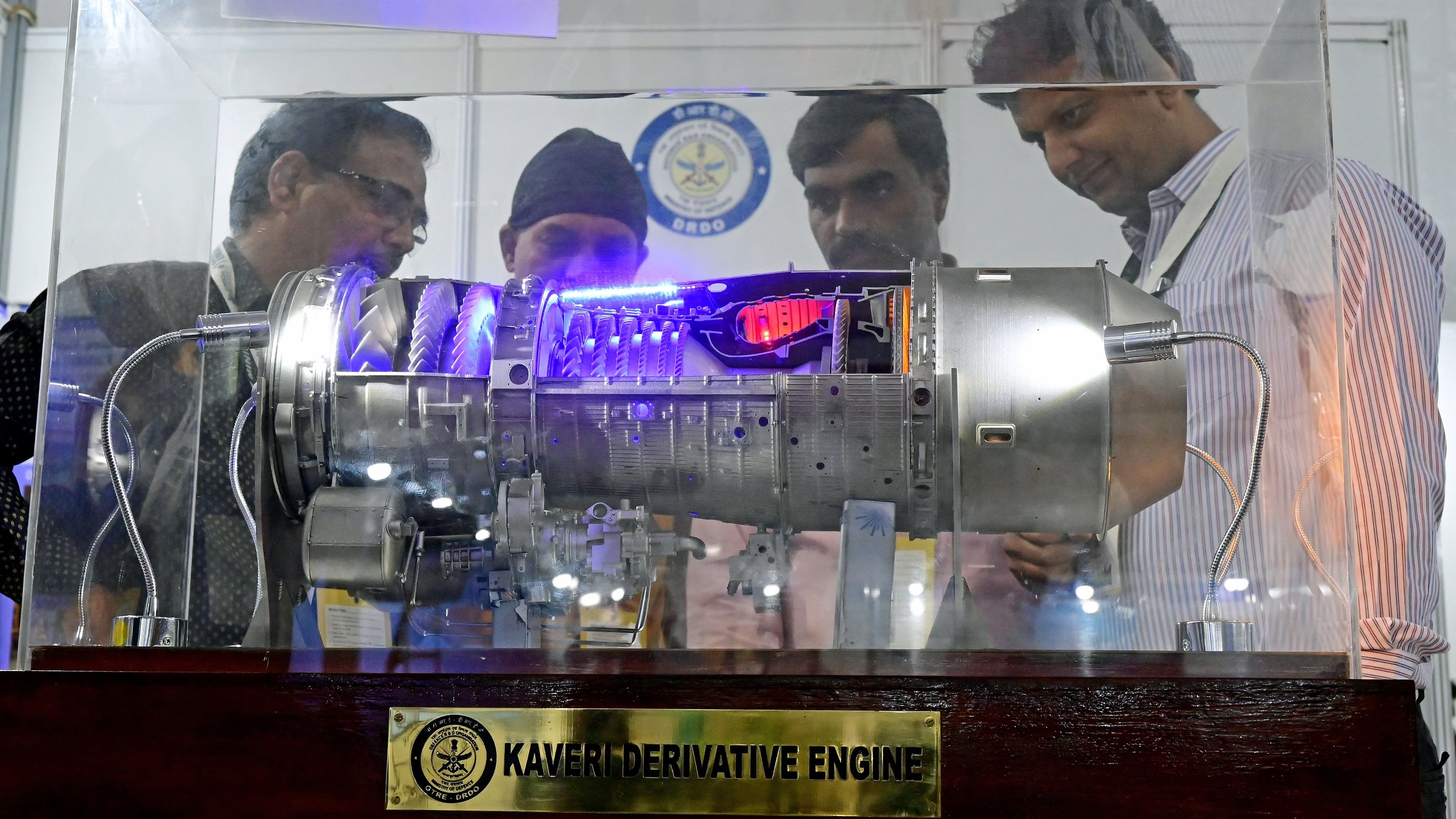 <div class="paragraphs"><p>Students look at a model of the Kaveri engine at the exhibition organised as part of the Bengaluru Tech Summit on Wednesday. </p></div>