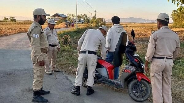 <div class="paragraphs"><p>Security personnel during a search operation in the fringe and vulnerable areas of hill and valley districts of Manipur.</p></div>