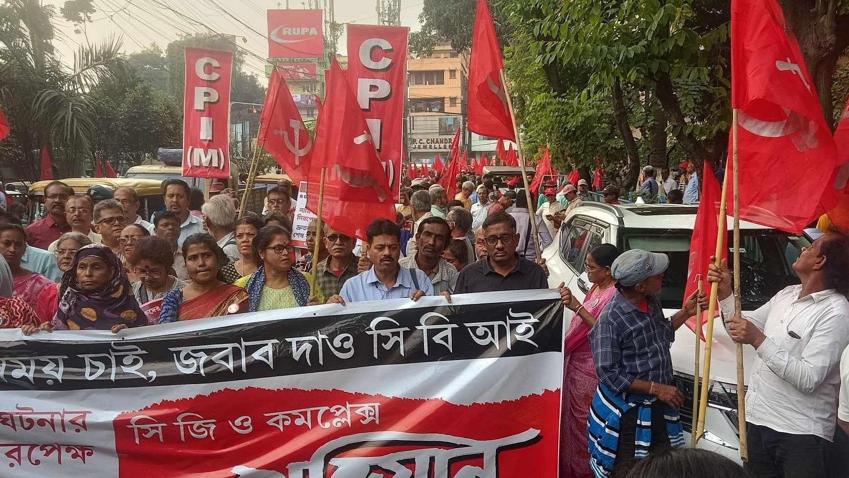 <div class="paragraphs"><p>CPI(M) protests over R G kar case in Kolkata.&nbsp;</p></div>