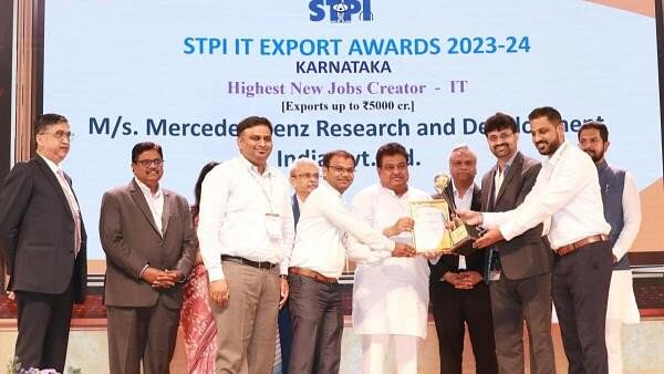 <div class="paragraphs"><p>Karnataka industries minister M B Patil at the award show in Bengaluru Tech Summit .</p></div>