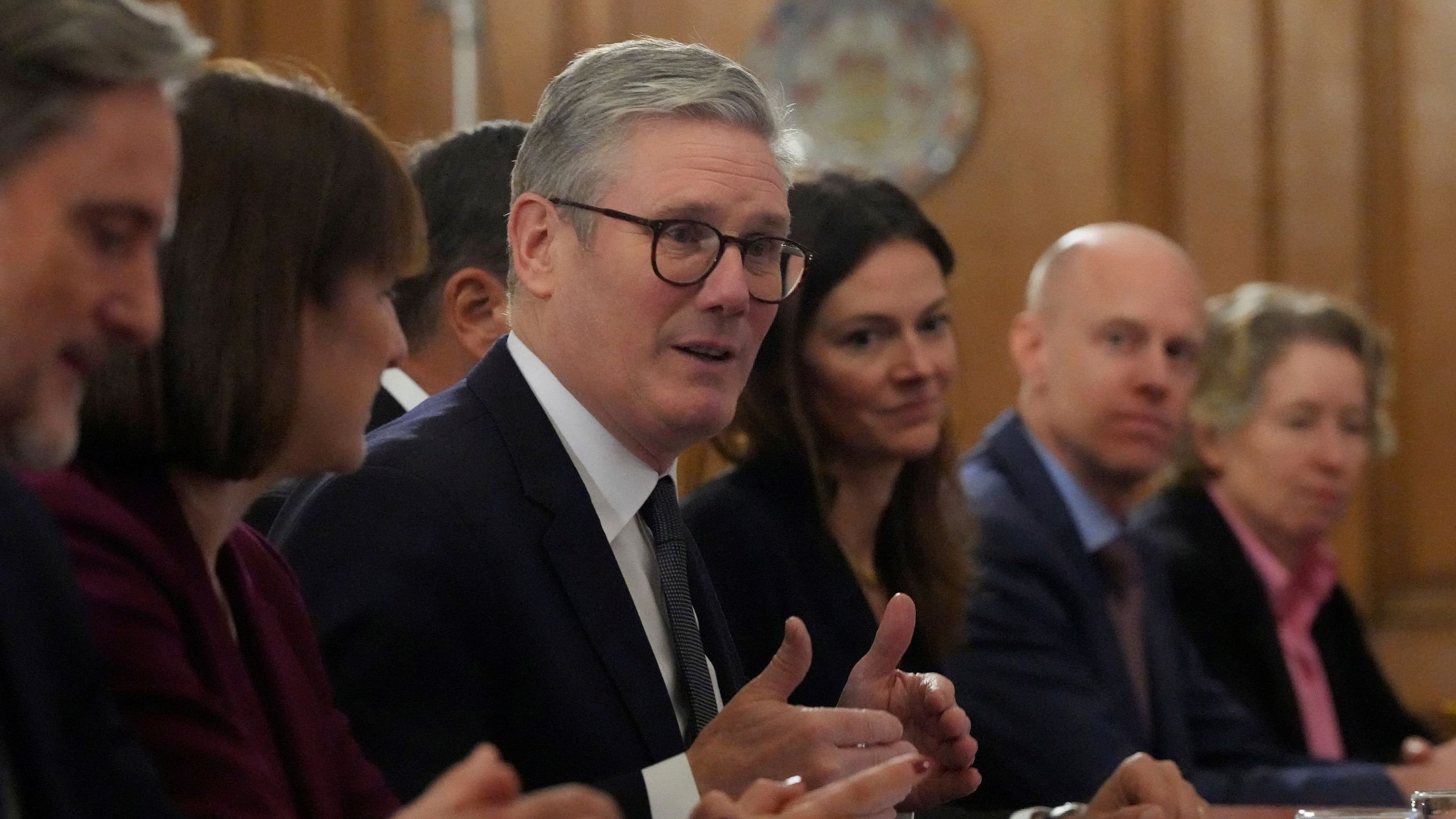 <div class="paragraphs"><p>Britain's Prime Minister Keir Starmer and Chancellor of the Exchequer Rachel Reeves, host an investment roundtable discussion at 10 Downing Street in London, Britain, Thursday, Nov. 21, 2024.</p></div>