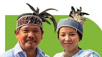 <div class="paragraphs"><p>Meghalaya CM Conrad Sangma with wife Mehtab Chandee Sangma.</p></div>