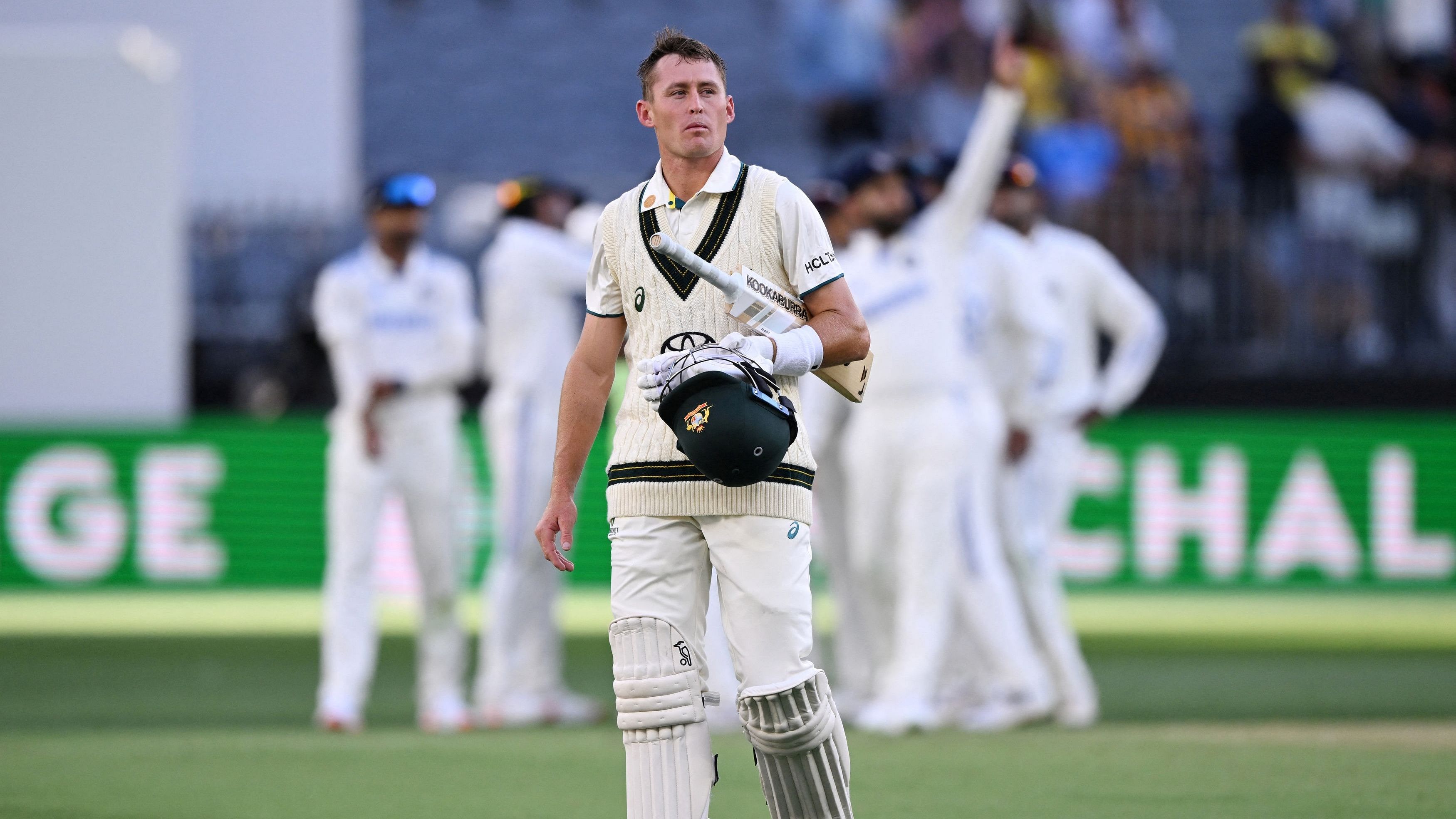 <div class="paragraphs"><p>Australia's Marnus Labuschagne walks after losing his wicket.</p></div>