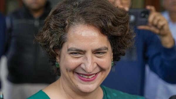 <div class="paragraphs"><p>Congress General Secretary Priyanka Gandhi Vadra leaves after meeting party President Mallikarjun Kharge following her massive victory in the Wayanad Lok Saha by-poll, in New Delhi.&nbsp;</p></div>